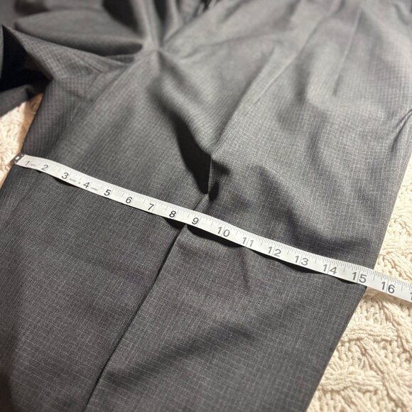 Zanella Nordstrom Mens Pleated Dress Pants Size 46 Gray Pure Wool‎ Trousers NWOT - Picture 5 of 9